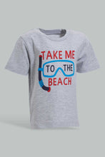 تنزيل الصورة على معرض الصور، Redtag-Grey-Beach-Ss-T-Shirt-Graphic-Prints-Infant-Boys-3 to 24 Months
