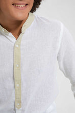 تنزيل الصورة على معرض الصور، Redtag-White-Long-Sleeve-Shirt-Casual-Shirts-Senior-Boys-9 to 14 Years
