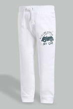 Load image into Gallery viewer, Redtag-White-Active-Pants-With-Placement-Print-Active-Pants-Infant-Boys-3 to 24 Months
