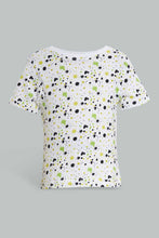 تنزيل الصورة على معرض الصور، Redtag-White-Splatter-Tshirt-And-Black-Short-Basic-Casual-Set-Sets-Infant-Boys-3 to 24 Months
