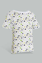 تنزيل الصورة على معرض الصور، Redtag-White-Splatter-Tshirt-And-Black-Short-Basic-Casual-Set-Sets-Infant-Boys-3 to 24 Months
