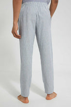 تنزيل الصورة على معرض الصور، Redtag-White-With-Blue-Stripes-Pyjama-Bottom-Pyjama-Bottoms-Men&#39;s-
