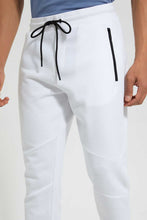 تنزيل الصورة على معرض الصور، Redtag-White-Pique-Jog-Pant-Joggers-Men&#39;s-
