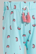 Load image into Gallery viewer, Redtag-Mint-Watermelon-Printed-Active-Pant-Joggers-Infant-Girls-3 to 24 Months
