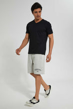 تنزيل الصورة على معرض الصور، Redtag-Ecru-Terry-Short-With-Placement-Print-Active-Shorts-Men&#39;s-
