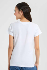 Redtag-White-Basic-T-Shirt-Category:T-Shirts,-Colour:White,-Filter:Senior-Girls-(9-to-14-Yrs),-GSR-T-Shirts,-New-In,-New-In-GSR,-Non-Sale,-S22D,-Section:Kidswear,-TBL-Senior-Girls-9 to 14 Years