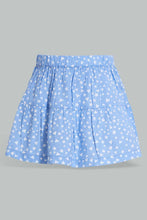 Load image into Gallery viewer, Redtag-Blue-Floral-Aop-Top-And-Skirt-Sets-Infant-Girls-3 to 24 Months
