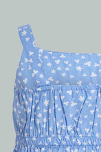 Load image into Gallery viewer, Redtag-Blue-Floral-Aop-Top-And-Skirt-Sets-Infant-Girls-3 to 24 Months
