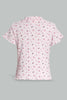 Redtag-White-Floral-Collared-Top-Category:T-Shirts,-Colour:Assorted,-Filter:Senior-Girls-(9-to-14-Yrs),-GSR-T-Shirts,-New-In,-New-In-GSR,-Non-Sale,-S22D,-Section:Kidswear,-TBL-Senior-Girls-