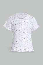 تنزيل الصورة على معرض الصور، Redtag-Purple/Whitefloral-Print-Collared-Top-Category:T-Shirts,-Colour:Assorted,-Filter:Senior-Girls-(9-to-14-Yrs),-GSR-T-Shirts,-New-In,-New-In-GSR,-Non-Sale,-S22D,-Section:Kidswear,-TBL-Senior-Girls-
