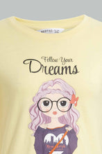 تنزيل الصورة على معرض الصور، Redtag-Yellow-Basic-T-Shirt-Graphic-T-Shirts-Senior-Girls-9 to 14 Years
