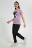 Redtag-Purple-Basic-T-Shirt-Graphic-T-Shirts-Senior-Girls-9 to 14 Years