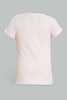 Redtag-Pink-Rainbow-Artwork-T-Shirt-Embellished-T-Shirts-Infant-Girls-3 to 24 Months