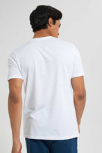 تنزيل الصورة على معرض الصور، Redtag-White-Henley-T-Shirt-Plain-Men&#39;s-
