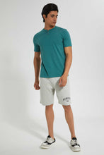 تنزيل الصورة على معرض الصور، Redtag-Teal-Henley-T-Shirt-Plain-Men&#39;s-
