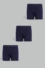 Load image into Gallery viewer, Redtag-Navy-3-Pack-Boxers-Boxers-Boys-2 to 8 Years
