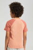 Redtag-Brown-Raglan-Qtr-Shirt-Casual-Shirts-Boys-2 to 8 Years