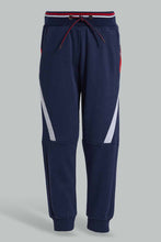 Load image into Gallery viewer, Redtag-Navy-Rib-Stripe-Interlock-Track-Pant-BOY-Joggers,-Category:Joggers,-Colour:Navy,-Deals:2-For-90,-Filter:Boys-(2-to-8-Yrs),-New-In,-New-In-BOY-APL,-S22C,-Section:Kidswear-Boys-
