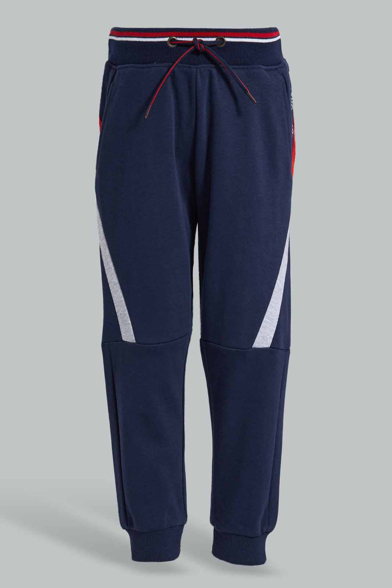 Redtag-Navy-Rib-Stripe-Interlock-Track-Pant-BOY-Joggers,-Category:Joggers,-Colour:Navy,-Deals:2-For-90,-Filter:Boys-(2-to-8-Yrs),-New-In,-New-In-BOY-APL,-S22C,-Section:Kidswear-Boys-