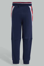 Load image into Gallery viewer, Redtag-Navy-Rib-Stripe-Interlock-Track-Pant-BOY-Joggers,-Category:Joggers,-Colour:Navy,-Deals:2-For-90,-Filter:Boys-(2-to-8-Yrs),-New-In,-New-In-BOY-APL,-S22C,-Section:Kidswear-Boys-
