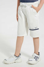 تنزيل الصورة على معرض الصور، Redtag-White/Navy-Ombre-T-Shirt-And-Short-Set-Sets-Boys-2 to 8 Years
