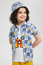 تنزيل الصورة على معرض الصور، Redtag-White-Leaf-Print-4-Piece-Set-Sets-Boys-2 to 8 Years
