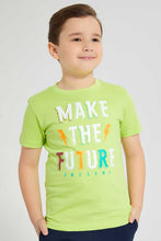 Load image into Gallery viewer, Redtag-Green-Future-Print-T-Shirt-And-Short-Set-Sets-Boys-2 to 8 Years
