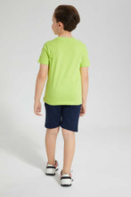 Load image into Gallery viewer, Redtag-Green-Future-Print-T-Shirt-And-Short-Set-Sets-Boys-2 to 8 Years
