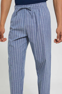 Redtag-Blue-With-White-Stripes-Pyjama-Bottom-Pyjama-Bottoms-Men's-