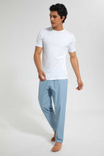 تنزيل الصورة على معرض الصور، Redtag-Blue-Pyjama-Bottom-Pyjama-Bottoms-Men&#39;s-
