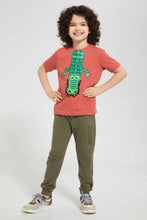 Load image into Gallery viewer, Redtag-Brown-Flap-Hippo-Print-T-Shirt-Graphic-T-Shirts-Boys-2 to 8 Years

