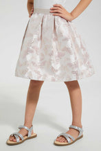 Load image into Gallery viewer, Redtag-Pink-Jacquard-Skirt-With-Lurex-Elastic-Skirts-Girls-2 to 8 Years
