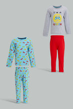 Load image into Gallery viewer, Redtag-Grey-And-Red-Gaming-4-Pack-Pyjama-Set-Set-Pyjama-Sets-Infant-Boys-3 to 24 Months
