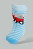 Redtag-Blue-Car-Print-4-Pack-Socks-(Full-Length)-Full-Length-Infant-Boys-3 to 24 Months