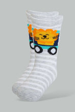 Load image into Gallery viewer, Redtag-Blue-Car-Print-4-Pack-Socks-(Full-Length)-Full-Length-Infant-Boys-3 to 24 Months
