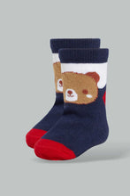 Load image into Gallery viewer, Redtag-Red-Bear-Print-4-Pack-Socks-(Ankle-Length)-Ankle-Socks-Infant-Boys-3 to 24 Months
