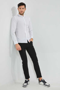 Redtag-White-Mandarin-Collar-Shirt-Casual-Shirts-Men's-