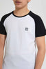 Redtag-White-Raglan-T-Shirt-Embellished-T-Shirts-Senior-Boys-9 to 14 Years