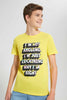 Redtag-Yellow-Arguing-T-Shirt-Graphic-T-Shirts-Senior-Boys-9 to 14 Years