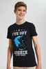 Redtag-Black-Greece-T-Shirt-Graphic-T-Shirts-Senior-Boys-9 to 14 Years