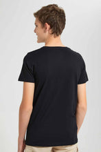 تنزيل الصورة على معرض الصور، Redtag-Black-Greece-T-Shirt-Graphic-T-Shirts-Senior-Boys-9 to 14 Years
