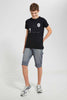 Redtag-Black-Space-Golf-T-Shirt-Graphic-T-Shirts-Senior-Boys-9 to 14 Years