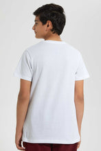 تنزيل الصورة على معرض الصور، Redtag-White-Jacquard-Henley-T-Shirt-Henley-T-Shirts-Senior-Boys-9 to 14 Years
