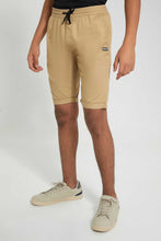 تنزيل الصورة على معرض الصور، Redtag-Beige-Pull-On-Trouser-Short-Chino-Shorts-Senior-Boys-9 to 14 Years
