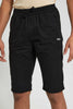 Redtag-Black-Pull-On-Trouser-Short-Chino-Shorts-Senior-Boys-9 to 14 Years