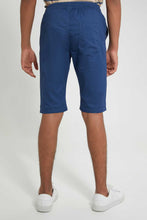 تنزيل الصورة على معرض الصور، Redtag-Blue-Pull-On-Trouser-Short-Chino-Shorts-Senior-Boys-9 to 14 Years
