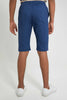 Redtag-Blue-Pull-On-Trouser-Short-Chino-Shorts-Senior-Boys-9 to 14 Years