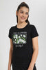 Redtag-Black-Basic-T-Shirt-Graphic-T-Shirts-Senior-Girls-9 to 14 Years