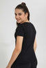 Redtag-Black-Basic-T-Shirt-Graphic-T-Shirts-Senior-Girls-9 to 14 Years