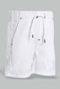 Redtag-White-Trouser-Pull-On-Short-Pull-On-Shorts-Infant-Boys-3 to 24 Months